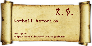 Korbeli Veronika névjegykártya